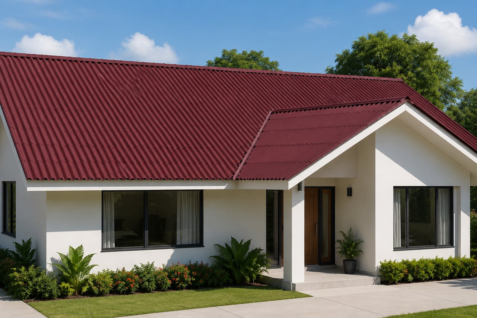 Home protected by a T-Dura corrugated roof